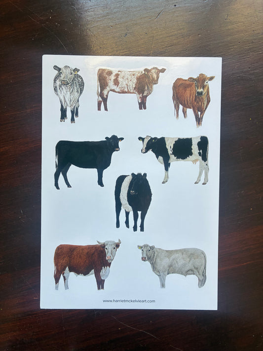 Cow Breed Stickers