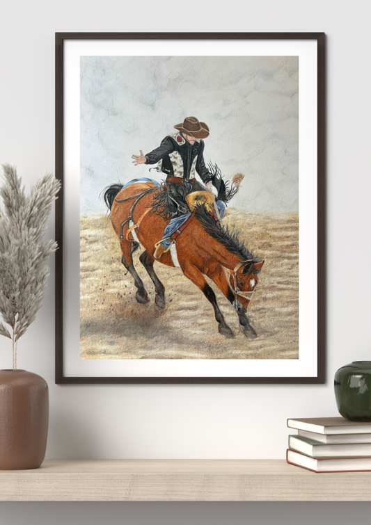 ‘Hold Your Horses’ Bronc print