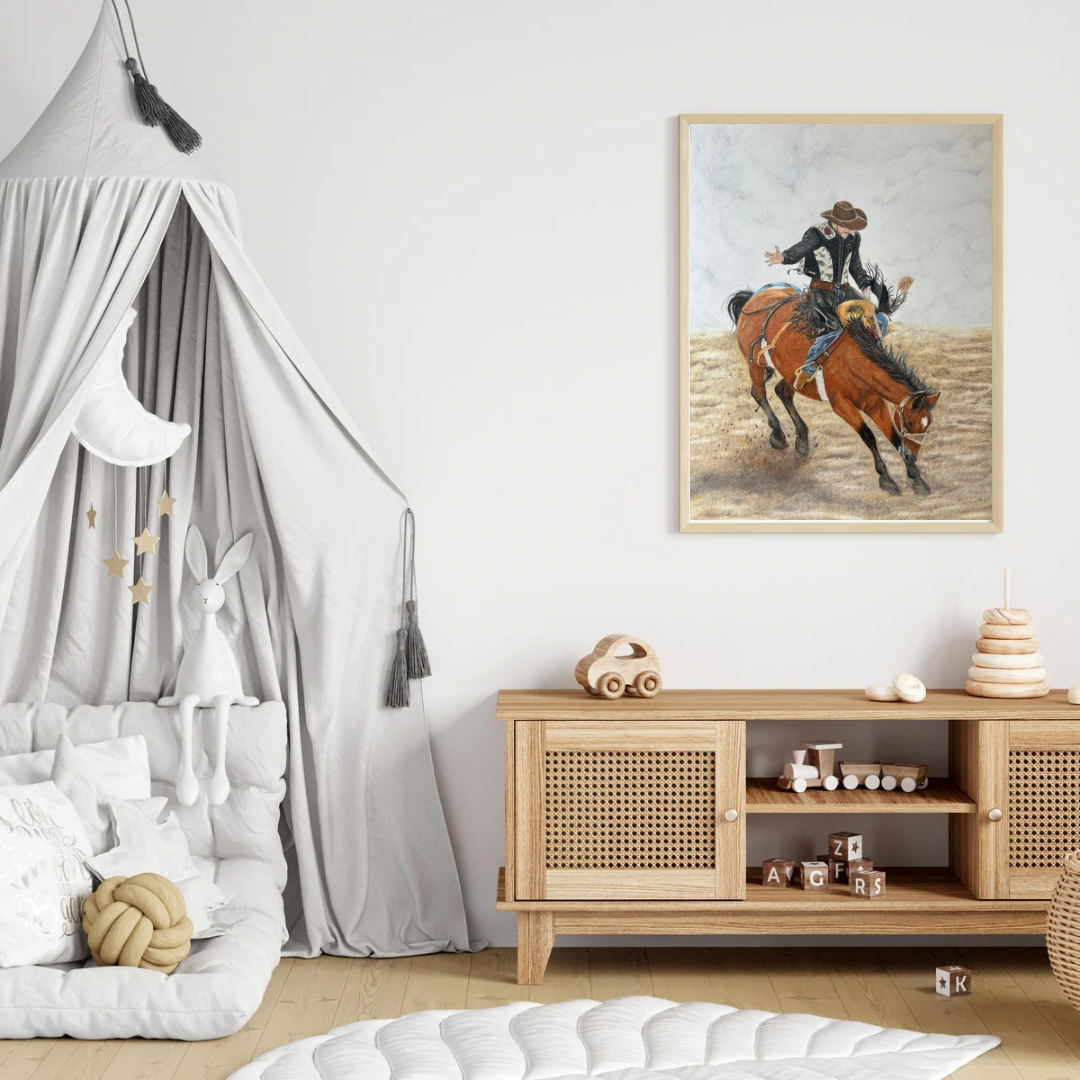 ‘Hold Your Horses’ Bronc print