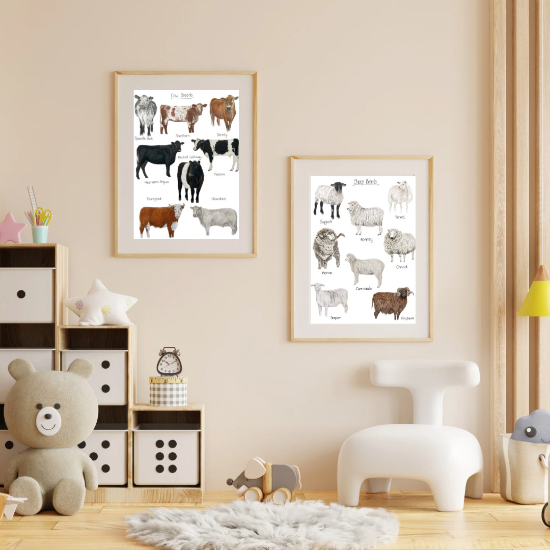 Cow Breeds Print